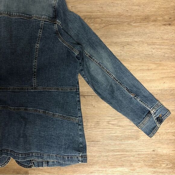 St. John’s Bay Women’s Blue Jean Jacket, size 1X - Picture 10 of 11